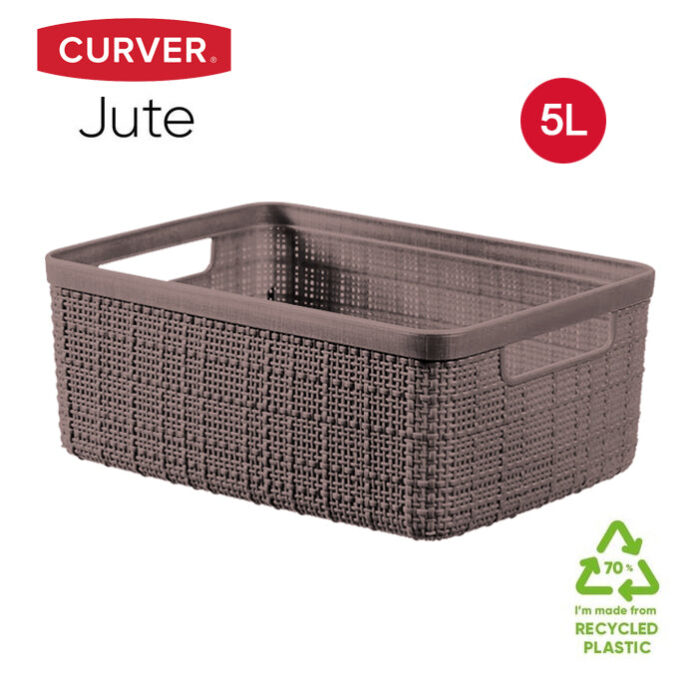 CurverJuteSmallBasketStorage5Lpeppercornbasket