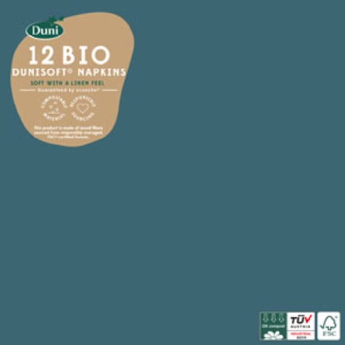 bio tissue napkin 24cm 3 ply ocean teal 1824 185881 240918012929