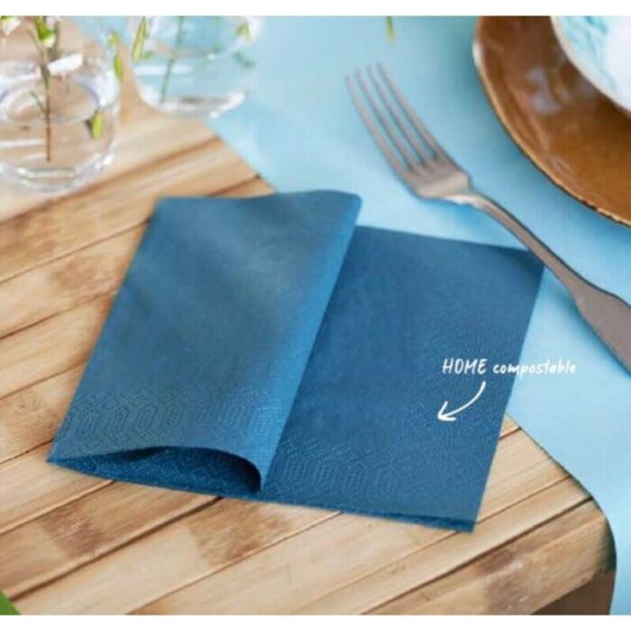 bio tissue napkin 33cm 3 ply ocean teal1824 185882 240918012929 1