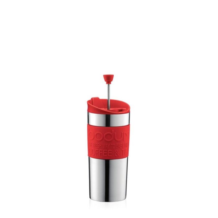 bodum travel press coffee maker ss 035l red 240917123608