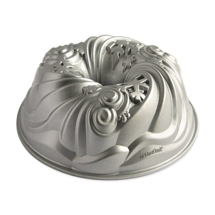 cast aluminium let it snow bundt pan 95xh35 silver 240924122831