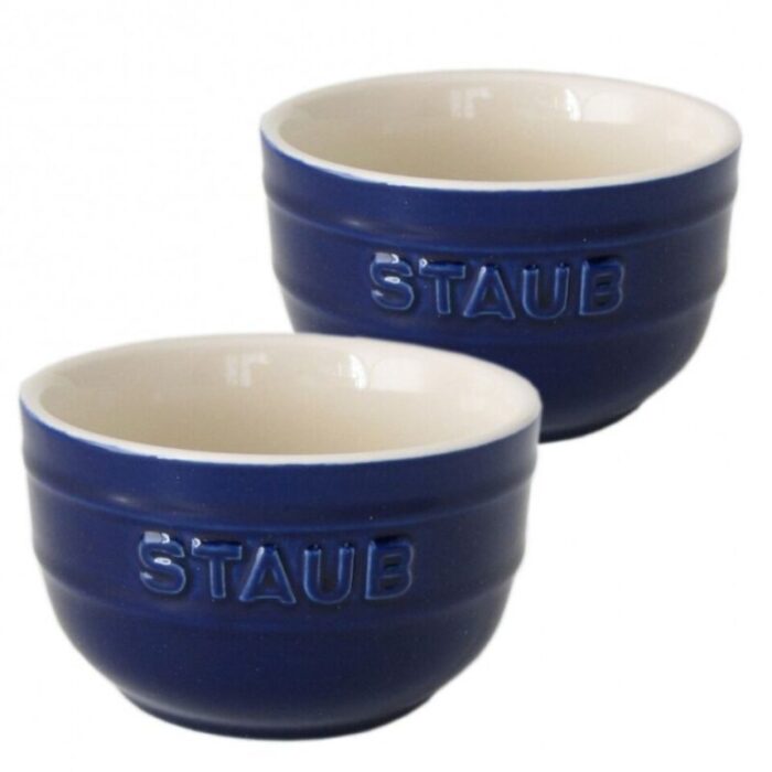 ceramic round ramekins 9cm dark blue set of 2 240924011148