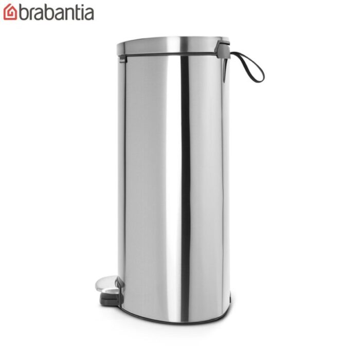 pedal bin flatback 40 litre soft closing plastic inner bucket matt steel fingerprint proof 241003112135 1