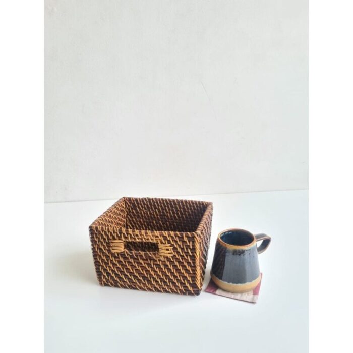 rattan basket square natural 240918033610