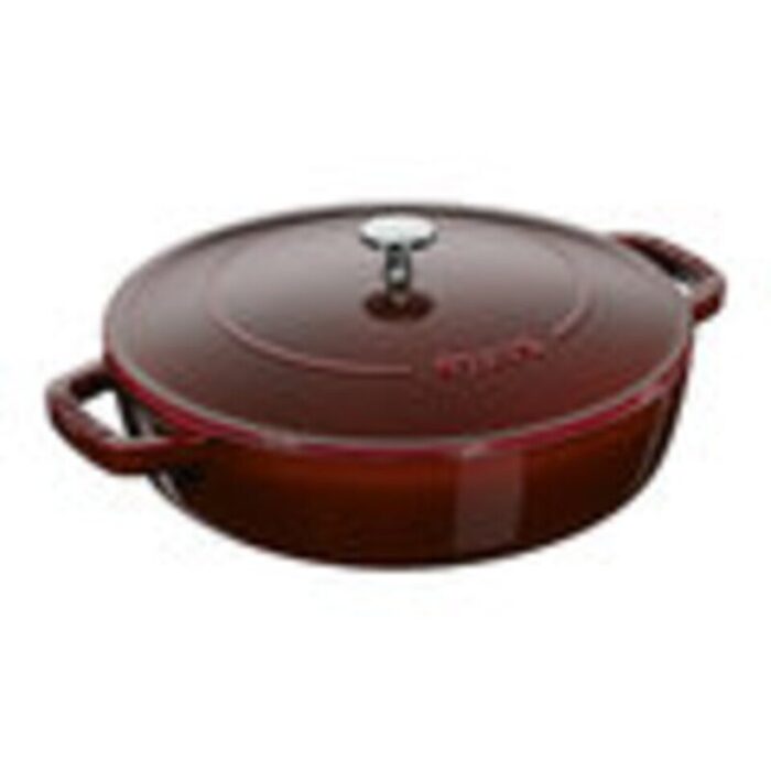 saute pan with chistera lid 28cm grenadine red 240924011026