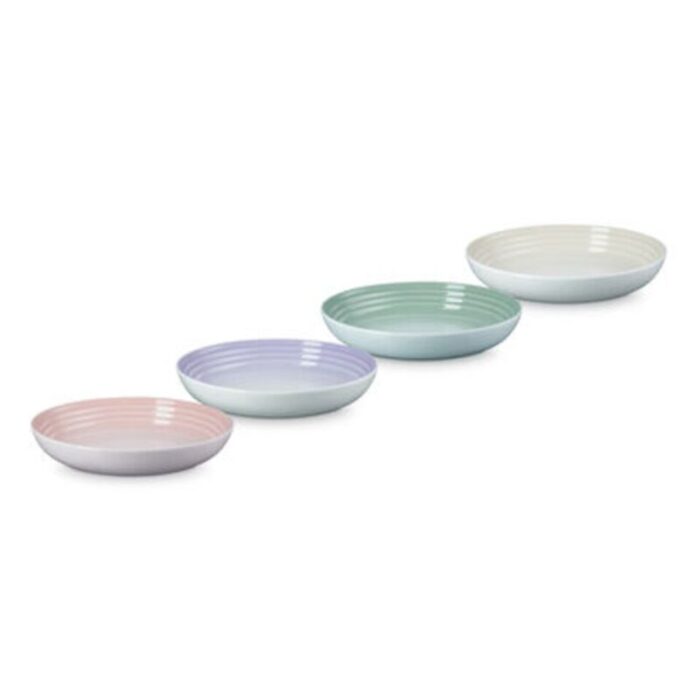 set of 4 vancouver pasta bowl 22cm meringue shell pink powder purple water green 240901123855