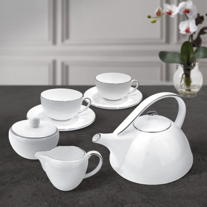 signature collection modern platinum 9 pc tea set a 240726045501