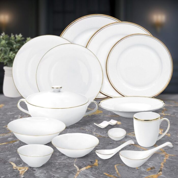 signature collection royal gold enough for 8 83 pc dining set 240812033352