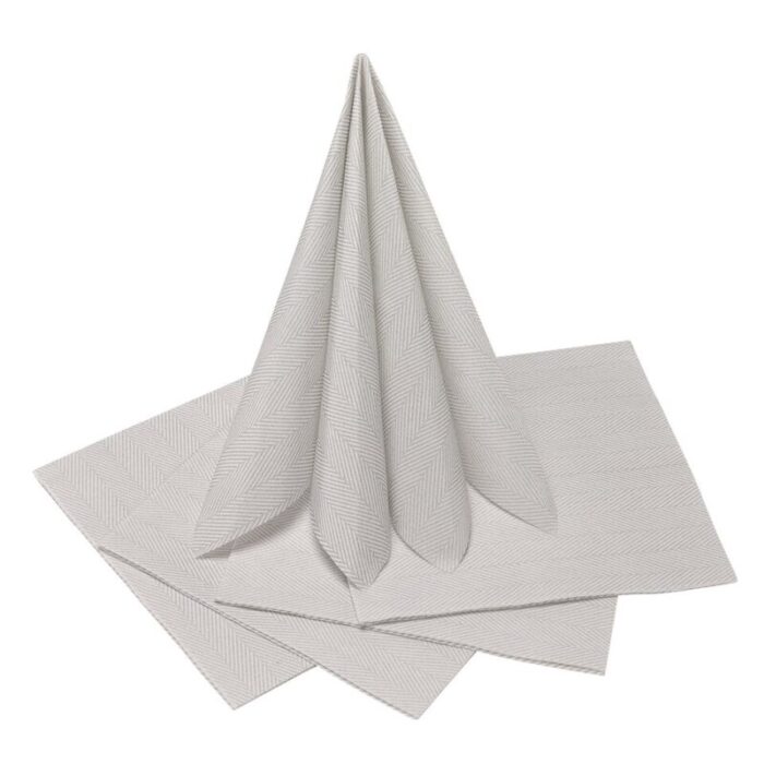 silver grey herringbone dinner napkin 240307100250 1