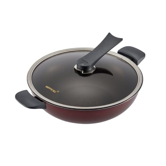 solaris diamond 32cm premium induction chef wok with self standing glass lid 4900 0154 240724050336