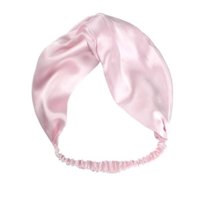 the twist mulberry silk headband blush pink 221004102634