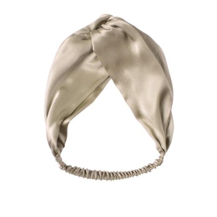 the twist mulberry silk headband champagne 221004102618