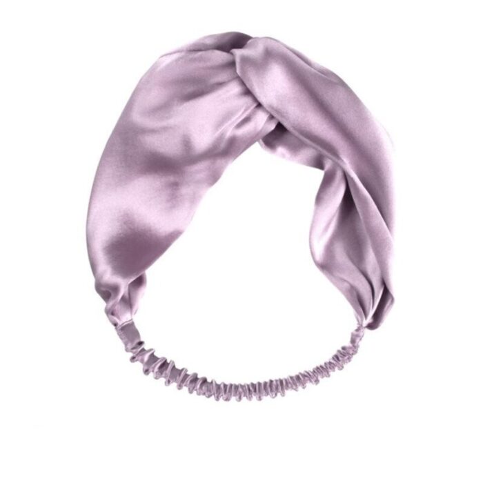 the twist mulberry silk headband lilac 221004102527