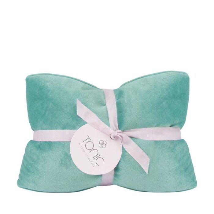 tonic luxe velvet heat pillow in seafoam 240910084600